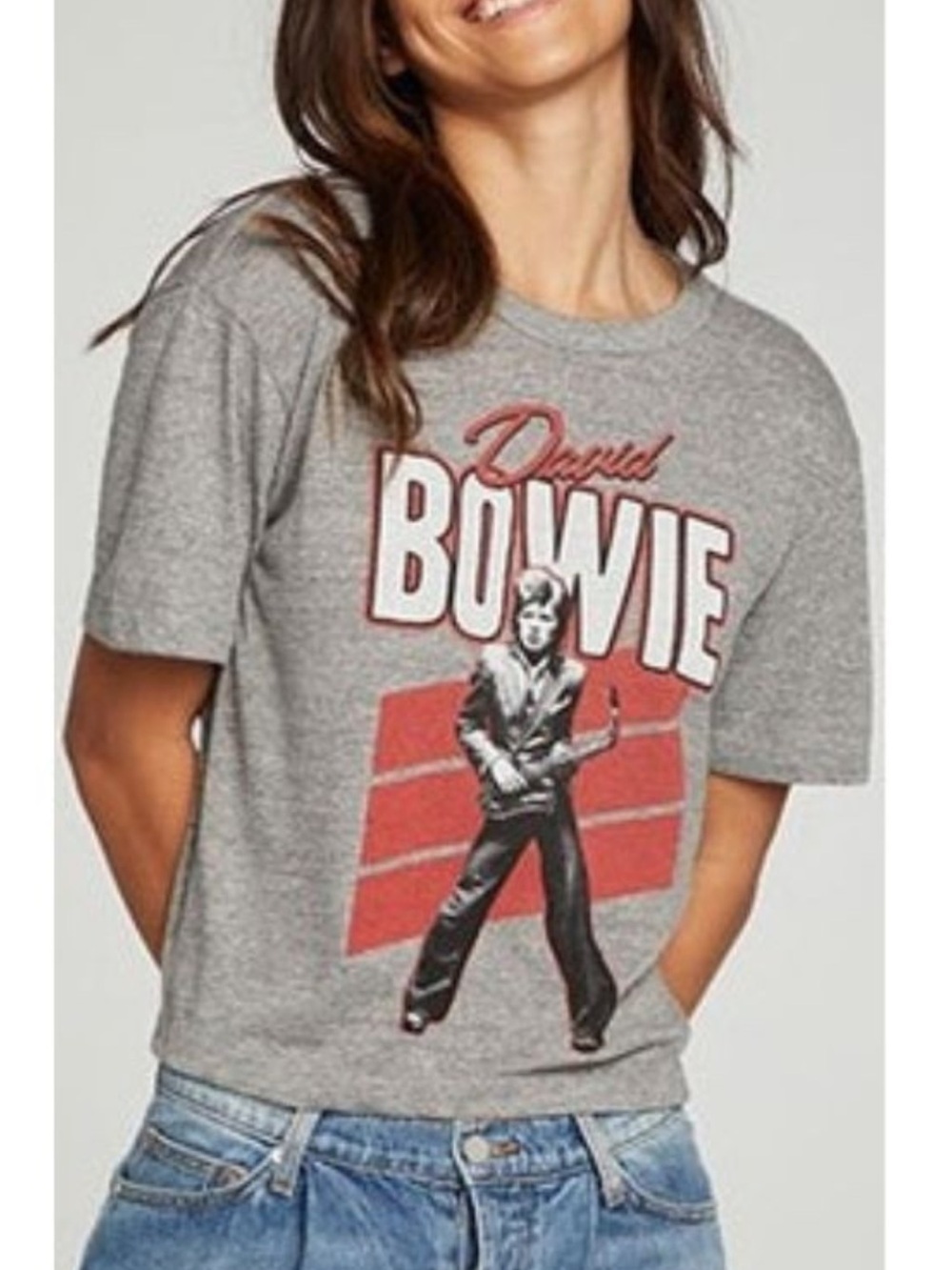 Chaser David Bowie Graphic Tee with Red Accents